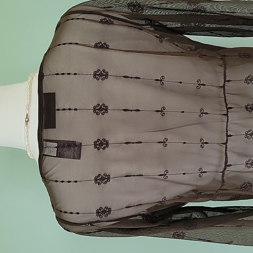 Axcess Y2K Vintage Sheer Lace Blouse - Picture 5 of 7